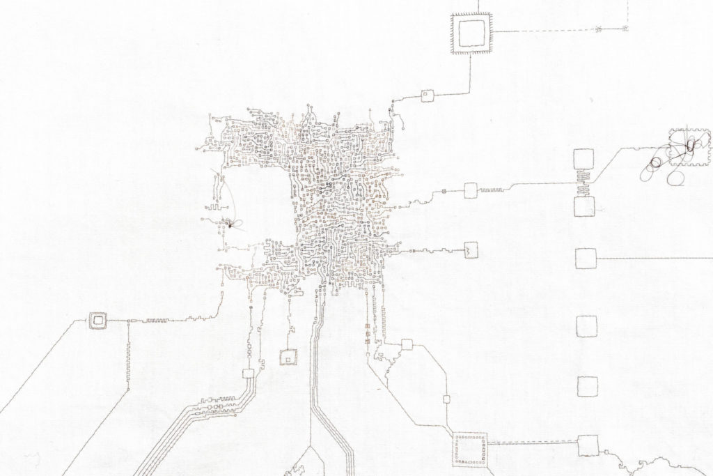 alice calm-cheveux broderie_ improvisation_constellation du dragon 051_valeria pacella